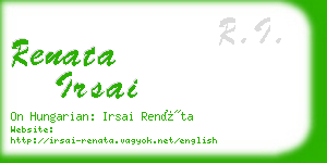 renata irsai business card